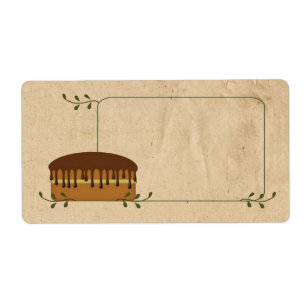 Etiquetas de productos de pasteles