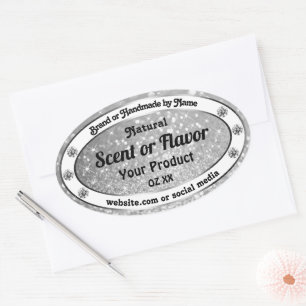 Etiquetas de productos de Purpurina de chisporrote