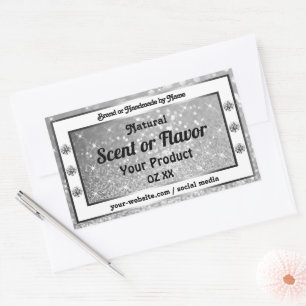 Etiquetas de productos de Purpurina de chisporrote