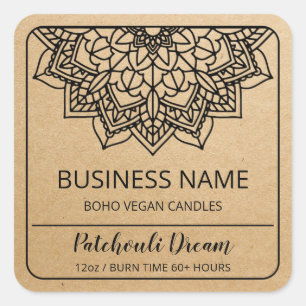 Etiquetas de productos de vaina de Kraft Soy Boho 