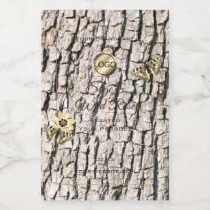 Etiquetas de productos del marco dorado de la cort