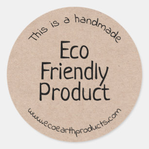 Etiquetas de productos ecológicas hechas a mano de