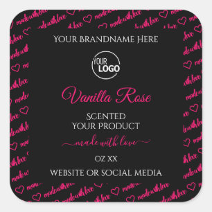 Etiquetas de productos en la nube de Word en negro