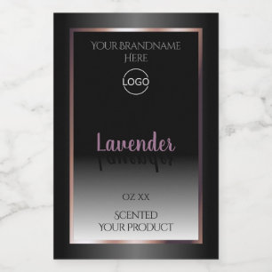 Etiquetas de productos en negro y blanco Logotipo 