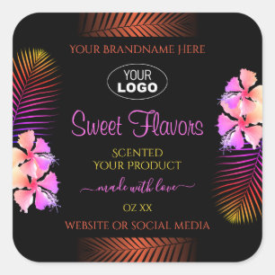 Etiquetas de productos exóticos Logo de Flores Rai