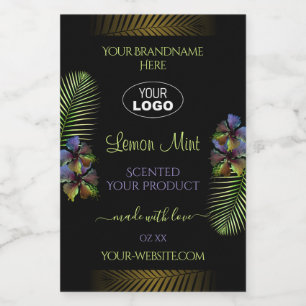 Etiquetas de productos exóticos Logotipo de flores