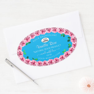 Etiquetas de productos Floral Sky Blue Roses rosas
