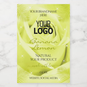 Etiquetas de productos florales con el logotipo de