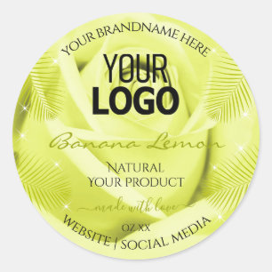 Etiquetas de productos florales con el logotipo de