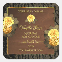 Etiquetas de productos florales Corteza de árbol d