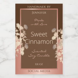 Etiquetas de productos florales de bonito marrón R