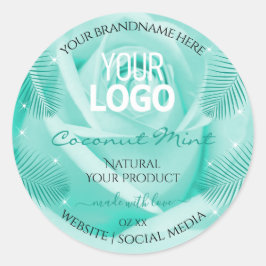 Etiquetas de productos florales Logotipo de hojas 