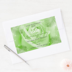 Etiquetas de productos florales Logotipo de hojas