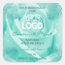 Etiquetas de productos florales Logotipo de hojas 