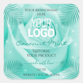 Etiquetas de productos florales Logotipo de hojas 