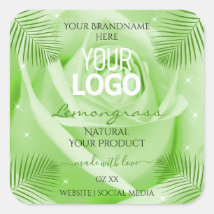 Etiquetas de productos florales Logotipo de hojas