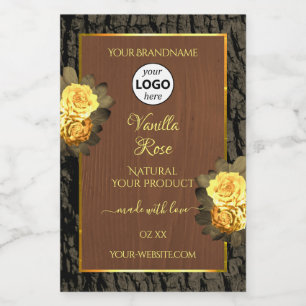 Etiquetas de productos florales Logotipo de la cor