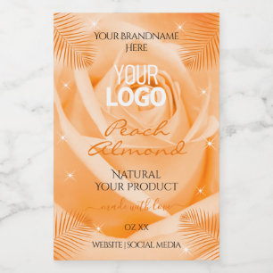 Etiquetas de productos florales Naranja Rosa Logot