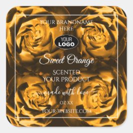 Etiquetas de productos florales Naranja Rosas Brow