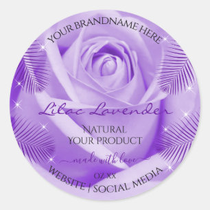 Etiquetas de productos florales Rosa morado con ho