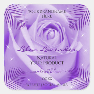 Etiquetas de productos florales Rosa morado con ho