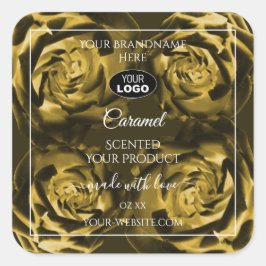 Etiquetas de productos florales Rosas marrones ama