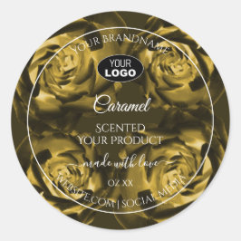 Etiquetas de productos florales Rosas marrones ama