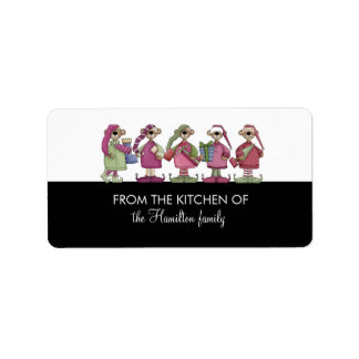 Etiquetas de productos horneados para vacaciones