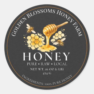 Etiquetas de productos para tarros de miel - Stick