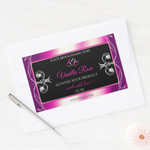 Etiquetas de productos Pink Purple Shimmery Diamon