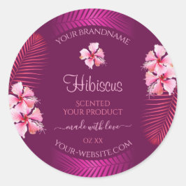 Etiquetas de productos púrpura exóticas Flores de 