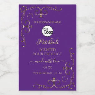 Etiquetas de Productos Royal Purple Esquina Orname