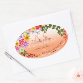 Etiquetas de productos Salmon para pasteles floral