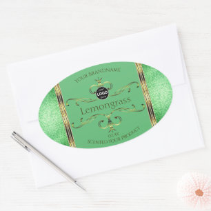 Etiquetas de productos verdes Ornate Faux Gold Dec