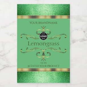 Etiquetas de productos verdes Ornate Faux Gold Dec