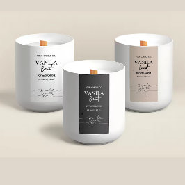 Etiquetas de promoción de marca de velas verticale