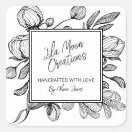 Etiquetas de promoción de marca en blanco de arte 