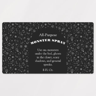 Etiquetas de pulverización de monstruos negros per