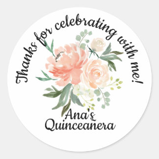 Etiquetas de quinceañera para la celebración del 1