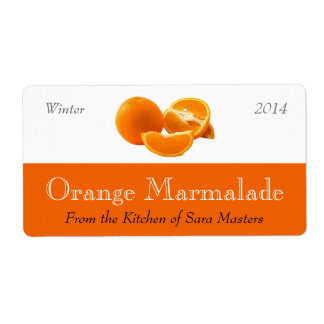 Etiquetas de recubrimiento de Marmalade naranja