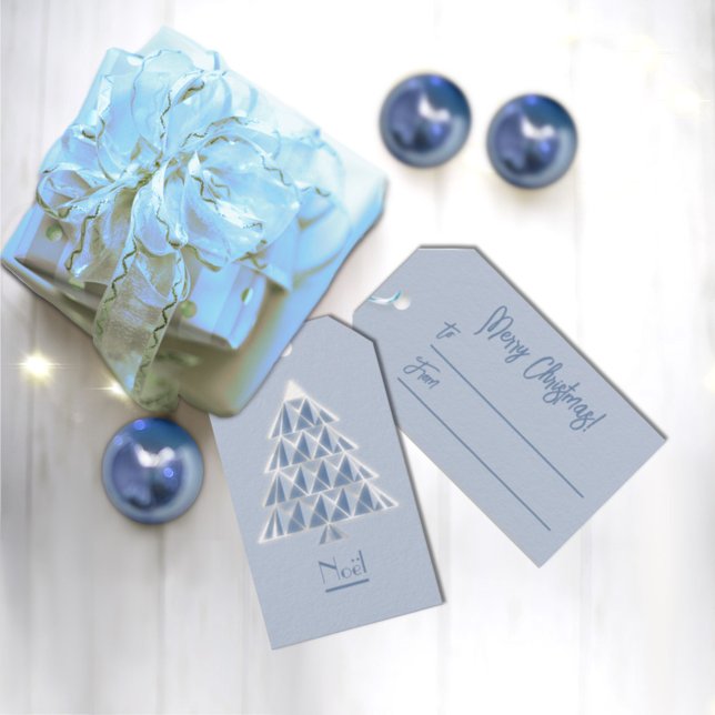 Etiquetas de regalo azul Joyoux Noel (Subido por el creador)