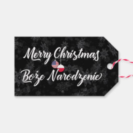 Etiquetas de regalo bilingües para feriado polaco-