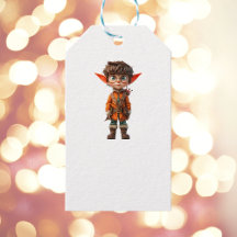 Etiquetas de regalo blancas Elf Navidades de Inten