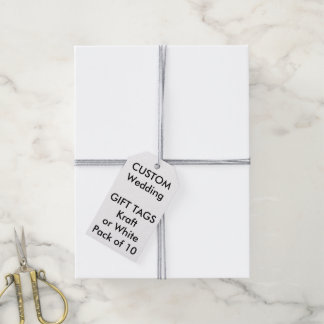 Etiquetas de regalo BLANCO de boda personalizada, 