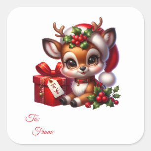 Etiquetas de regalo con adhesivo de Navidad
