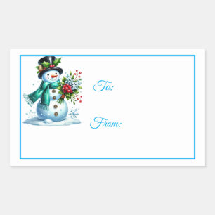 Etiquetas de regalo con adhesivos de Navidad