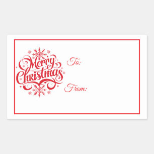 Etiquetas de regalo con adhesivos de Navidad