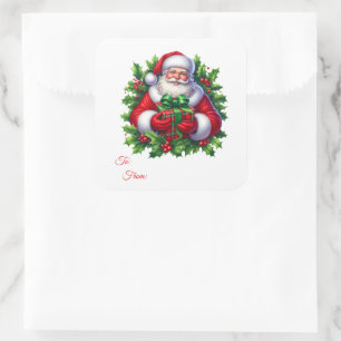 Etiquetas de regalo con adhesivos de Navidad
