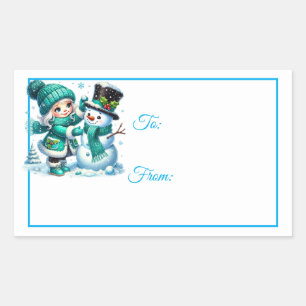 Etiquetas de regalo con adhesivos de Navidad