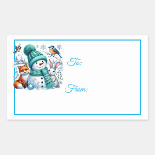 Etiquetas de regalo con adhesivos de Navidad
